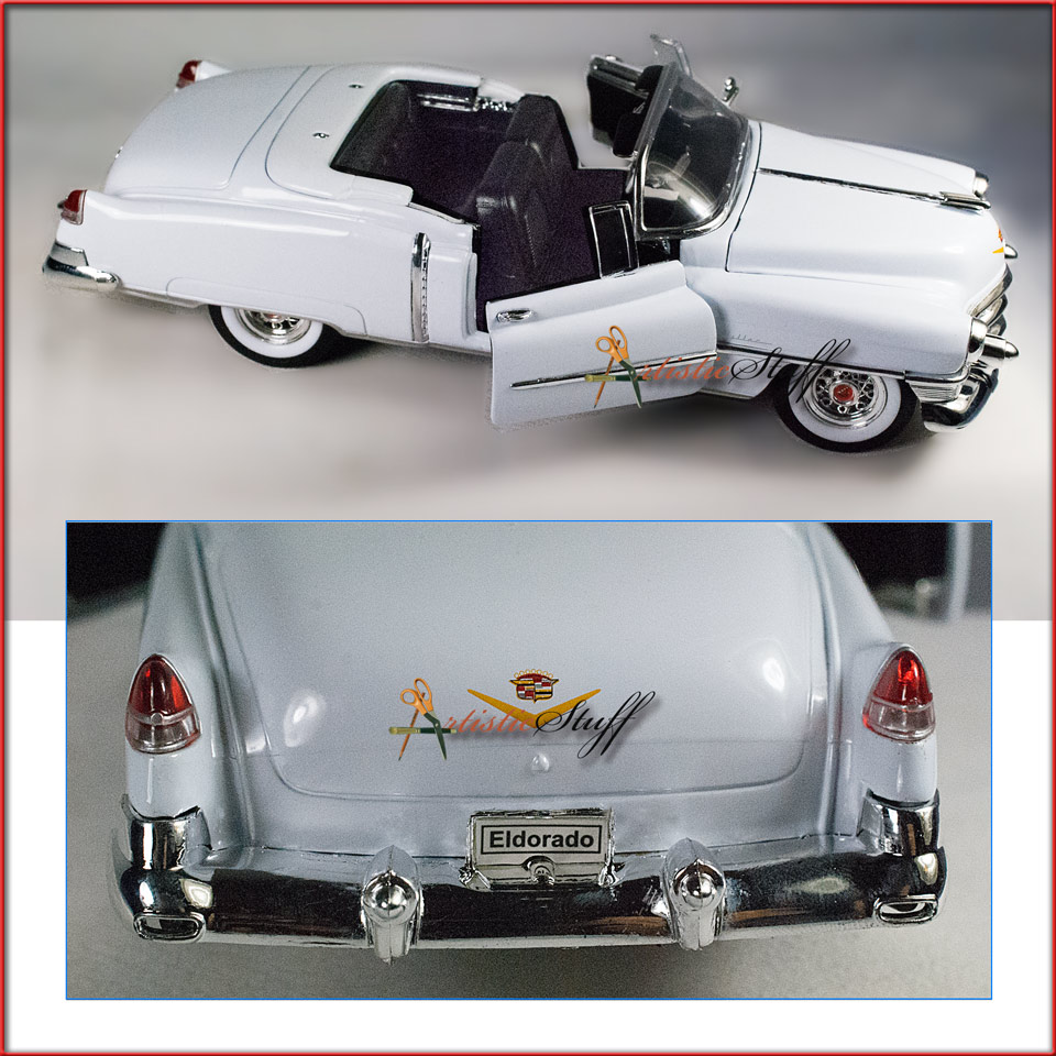 Welly Two 1953 Cadillac Eldorado Convertibles White And Red.1:24 scale ...